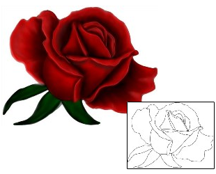 Rose Tattoo Plant Life tattoo | LAF-00040