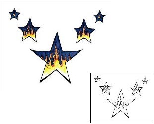 Star Tattoo Specific Body Parts tattoo | LBF-00046