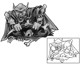 Monster Tattoo Horror tattoo | LDF-00039