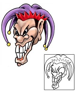 Joker - Jester Tattoo LDF-00053