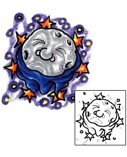 Moon Tattoo Astronomy tattoo | LFF-00019