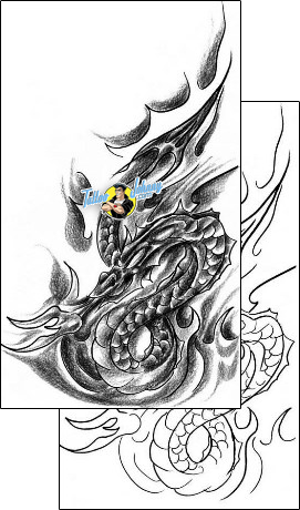 Horror Tattoo fantasy-dragon-tattoos-low-life-lff-00311