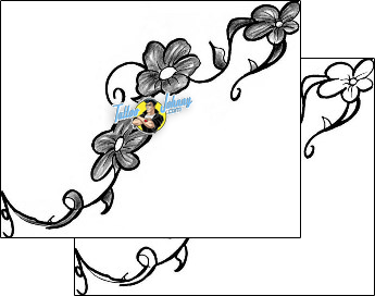 Flower Tattoo plant-life-flowers-tattoos-low-life-lff-00351