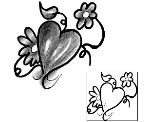Heart Tattoo Plant Life tattoo | LFF-00371