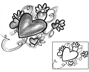Heart Tattoo Plant Life tattoo | LFF-00373