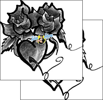 Heart Tattoo flower-tattoos-low-life-lff-00392