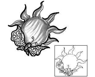 Sun Tattoo For Women tattoo | LFF-00426