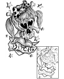 Crossbones Tattoo Horror tattoo | LFF-00487