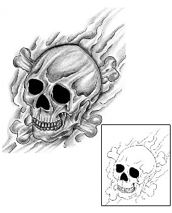 Crossbones Tattoo Horror tattoo | LFF-00521