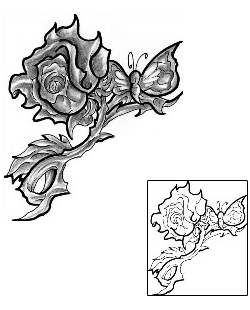 Butterfly Tattoo Plant Life tattoo | LFF-00549