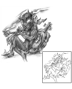 Devil - Demon Tattoo Horror tattoo | LFF-00804