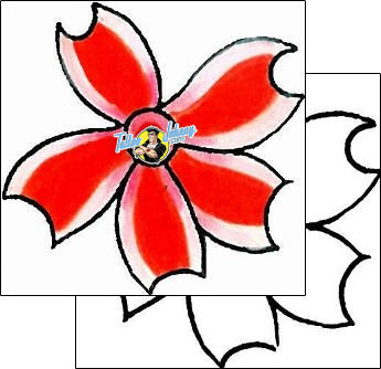 Flower Tattoo plant-life-flowers-tattoos-levi-greenacres-lgf-00003