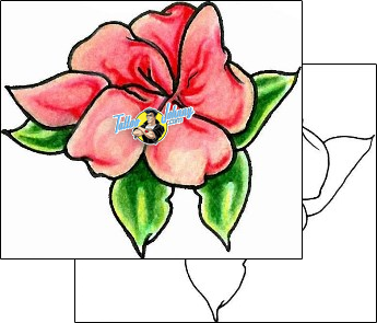 Flower Tattoo plant-life-flowers-tattoos-levi-greenacres-lgf-00004