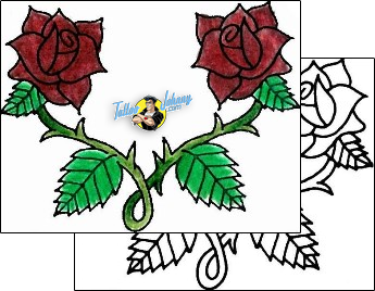 Flower Tattoo plant-life-flowers-tattoos-levi-greenacres-lgf-00006