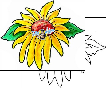 Flower Tattoo plant-life-flowers-tattoos-levi-greenacres-lgf-00008