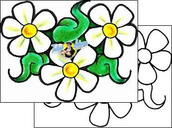 Flower Tattoo plant-life-flowers-tattoos-levi-greenacres-lgf-00009