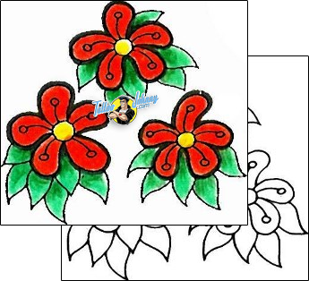 Flower Tattoo plant-life-flowers-tattoos-levi-greenacres-lgf-00017