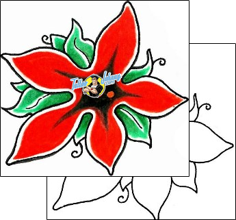 Flower Tattoo plant-life-flowers-tattoos-levi-greenacres-lgf-00020