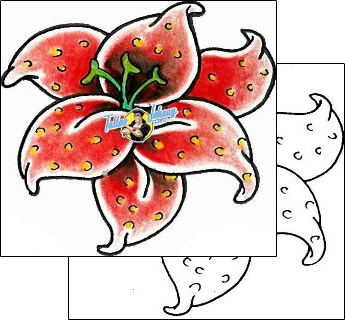 Flower Tattoo plant-life-flowers-tattoos-levi-greenacres-lgf-00029