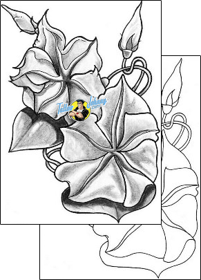 Flower Tattoo plant-life-flowers-tattoos-levi-greenacres-lgf-00032