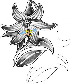 Flower Tattoo plant-life-flowers-tattoos-levi-greenacres-lgf-00033