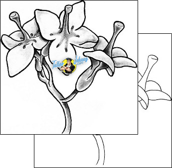 Flower Tattoo plant-life-flowers-tattoos-levi-greenacres-lgf-00036