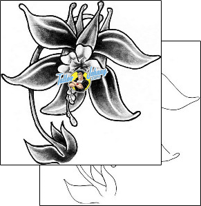 Flower Tattoo plant-life-flowers-tattoos-levi-greenacres-lgf-00037