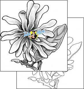Flower Tattoo plant-life-flowers-tattoos-levi-greenacres-lgf-00039