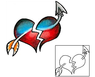 Broken Heart Tattoo For Women tattoo | LGF-00062