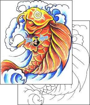 Fish Tattoo marine-life-fish-tattoos-levi-greenacres-lgf-00088