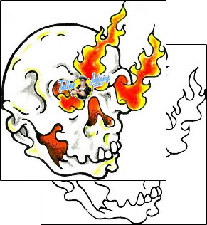 Skull Tattoo horror-skull-tattoos-levi-greenacres-lgf-00151