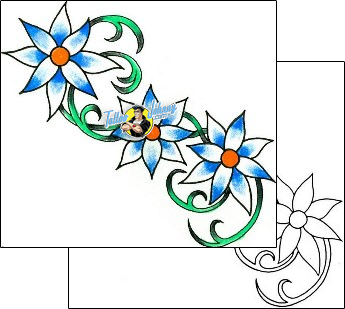Flower Tattoo plant-life-flowers-tattoos-levi-greenacres-lgf-00185