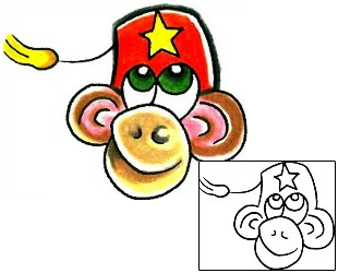 Monkey Tattoo Animal tattoo | LGF-00189