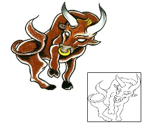 Bull Tattoo Taurus tattoo | LGF-00319