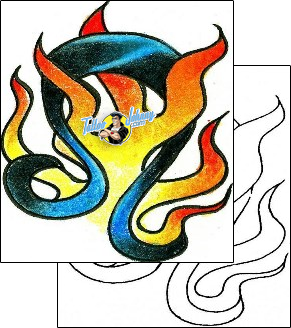 Fire – Flames Tattoo miscellaneous-fire-tattoos-levi-greenacres-lgf-00320