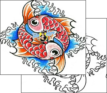 Fish Tattoo marine-life-fish-tattoos-levi-greenacres-lgf-00324
