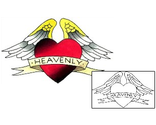 Picture of Heavenly Heart Tattoo
