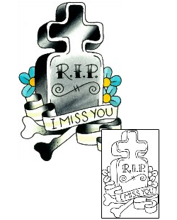 Rest In Peace Tattoo I Miss You Grave Tattoo