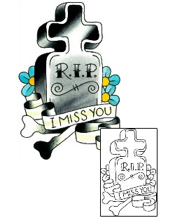 Religious Tattoo I Miss You Grave Tattoo