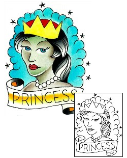 Traditional Tattoo Princess Banner Tattoo