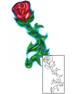 Rose Tattoo Plant Life tattoo | LJF-00044