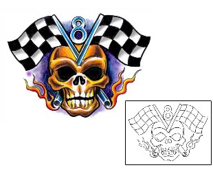 Racing Tattoo Miscellaneous tattoo | LLF-00218