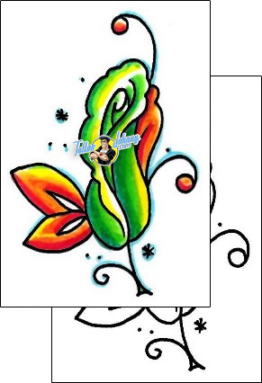 Flower Tattoo plant-life-flowers-tattoos-lee-little-llf-00252