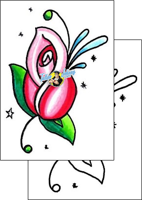 Flower Tattoo plant-life-flowers-tattoos-lee-little-llf-00254