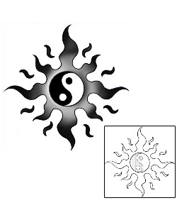 Yin Yang Tattoo Astronomy tattoo | LLF-00276