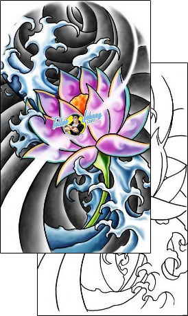 Flower Tattoo plant-life-flowers-tattoos-lee-little-llf-00297