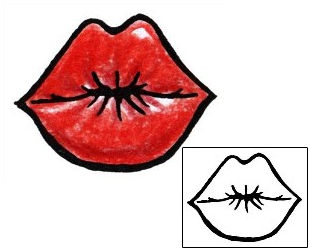 Lip Print Tattoo LMF-00020