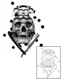 Brass Knuckles Tattoo Horror tattoo | LOF-00070