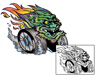 Racing Tattoo Horror tattoo | LPF-00028