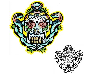 Day of the Dead Tattoo Ethnic tattoo | LPF-00036